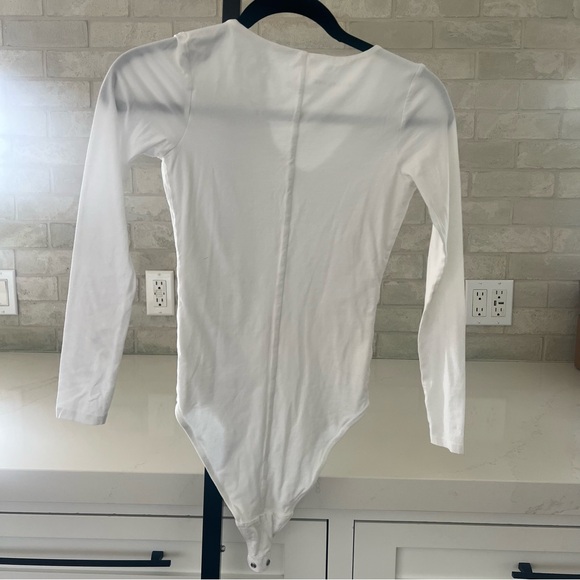Everlane White Long Sleeve Bodysuit - Picture 7 of 8